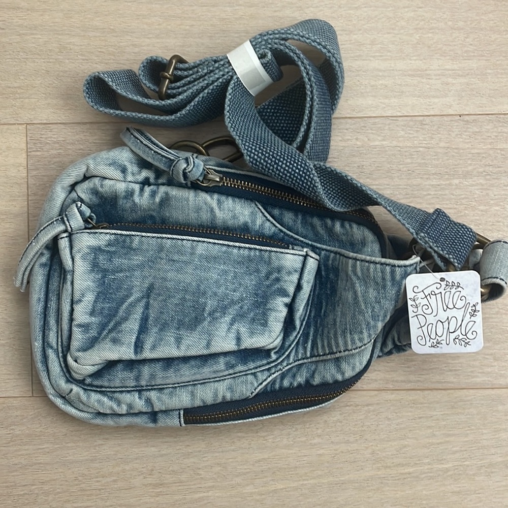Brand new denim Free People belt bag!